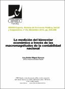 La Medici N Del Bienestar Econ Mico A Trav S De Las Macromagnitudes De